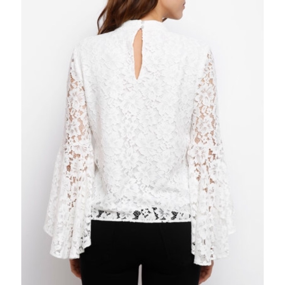 White lace long sleeve top by WAYF